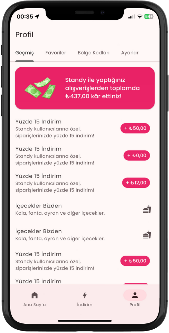 İndirim Geçmişi